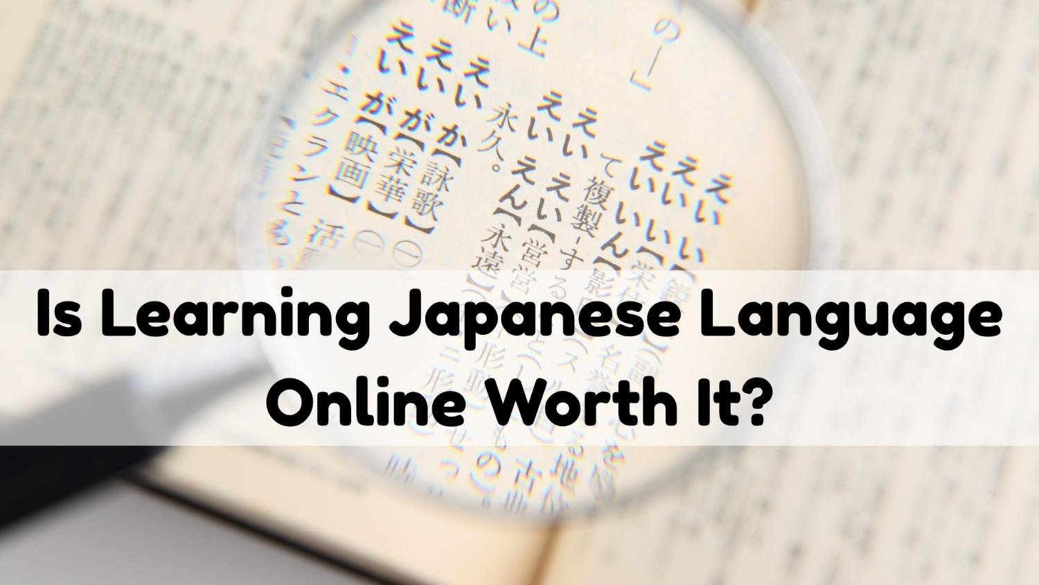 Study Online Japnese